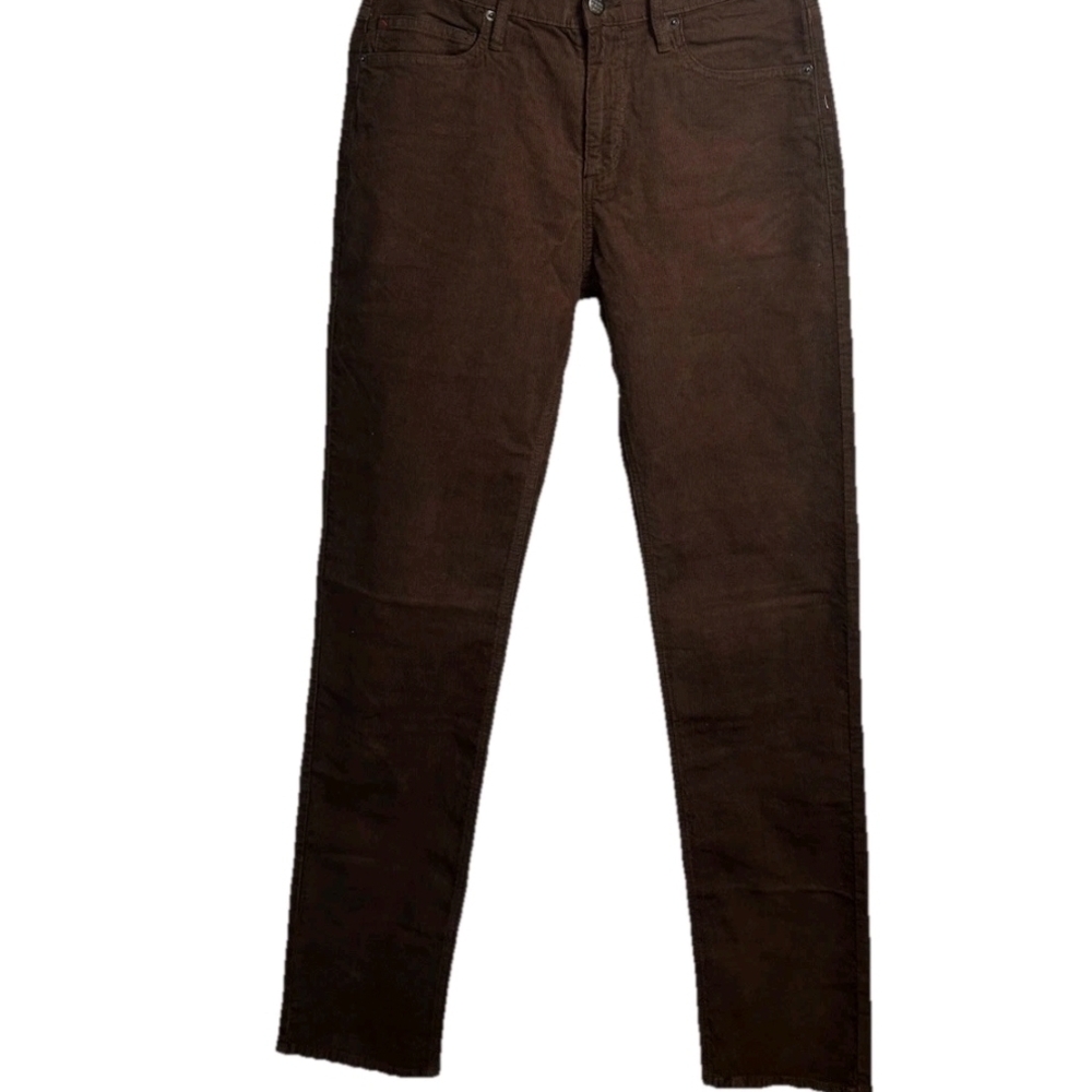 Marine Layer Slim Straight  Corduroy Pants in Dark Brown
